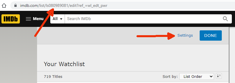 IMDB - Edit your watchlist IMDB - Edit your watchlist